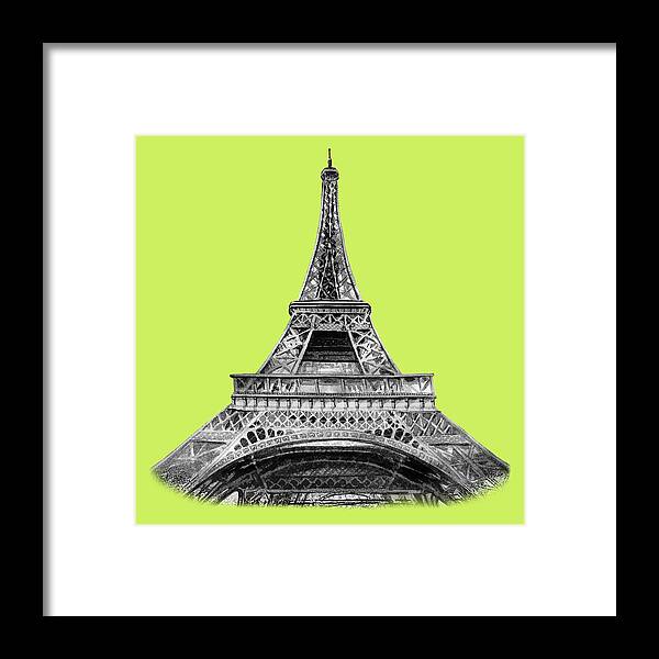 Vintage Framed Print featuring the painting Eiffel Tower Design by Irina Sztukowski