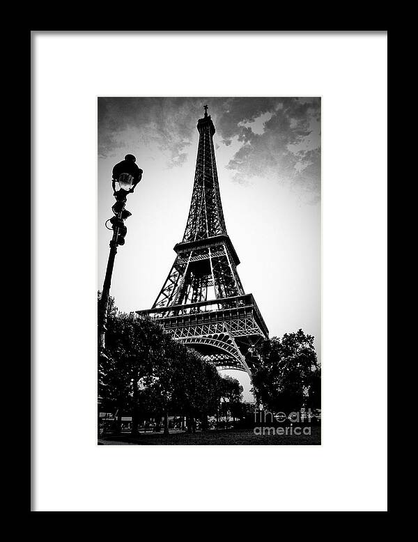 Paris Framed Print featuring the photograph The Eiffel Tower with vignetting by Micah May