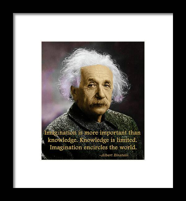 Einstein Framed Print featuring the photograph Einstein on Imagination by C H Apperson