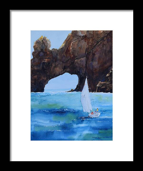Arch Framed Print featuring the painting El Arco by Celene Terry