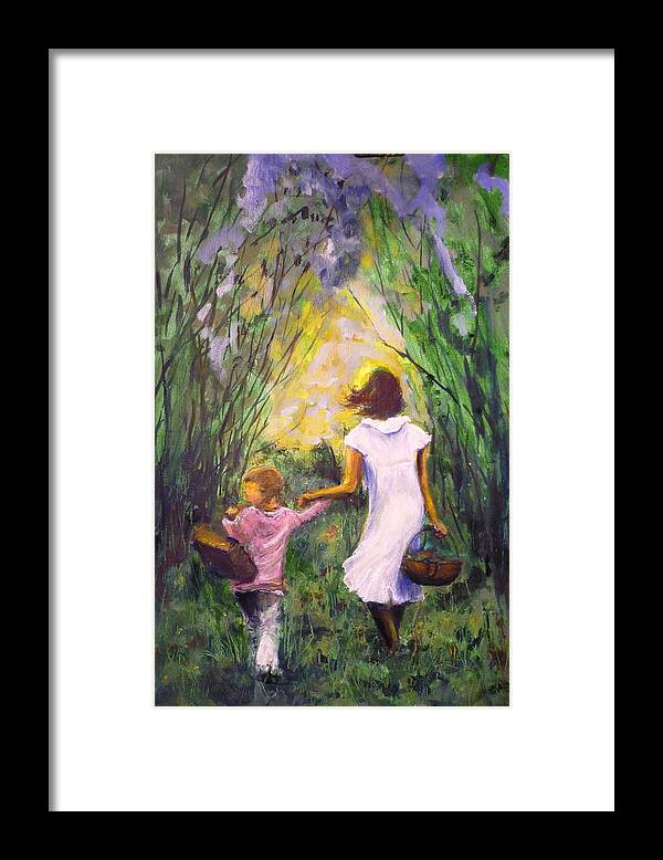 Trees Framed Print featuring the painting El Paseo by Lizzy Forrester