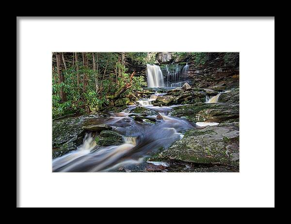 Landscape Framed Print featuring the photograph Elakala Falls by Chris Berrier