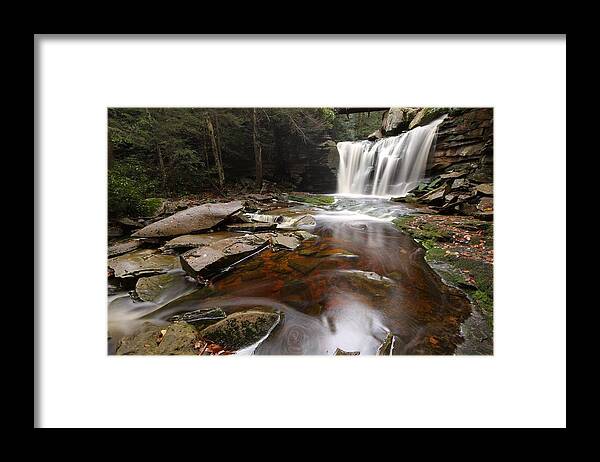 Elakala Framed Print featuring the photograph Elakala Falls in West Virginia by Jetson Nguyen