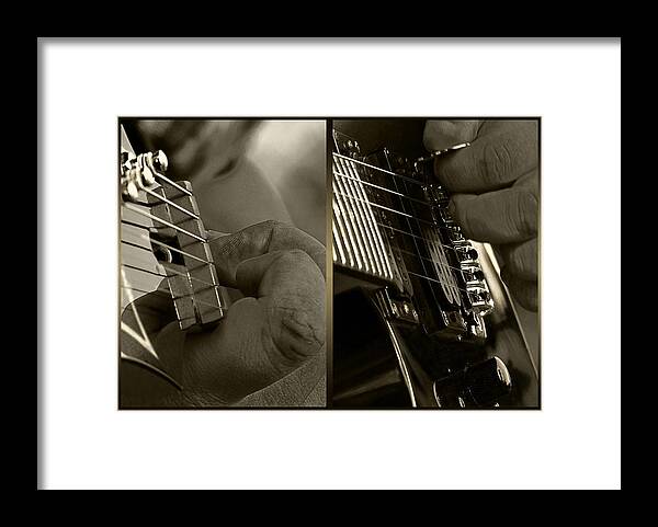 Hovind Framed Print featuring the photograph Electric Guitar Player by Scott Hovind