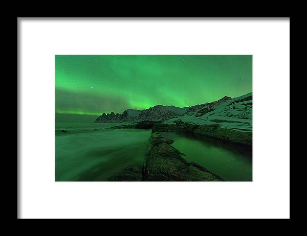 Norway Framed Print featuring the photograph Electric Night by Alex Lapidus
