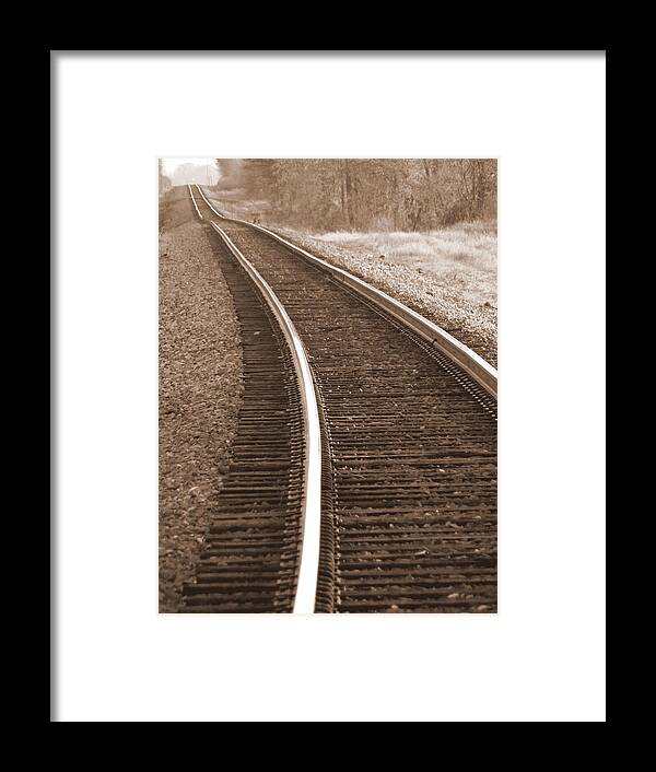 Train Tracks Framed Print featuring the photograph Electric Rails by Edward Smith