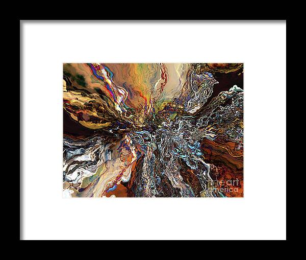 Contemporary Framed Print featuring the digital art Electrical Storm by Phil Perkins