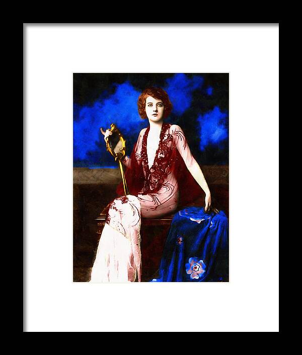 Elegant Woman Framed Print featuring the digital art Elegant Woman by Caterina Christakos