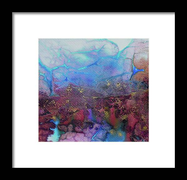 Abstract Art Framed Print featuring the painting Elemental by Mary Sullivan
