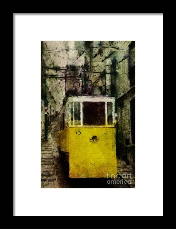 Cable Car Framed Print featuring the photograph Elevador da Bica by Dariusz Gudowicz