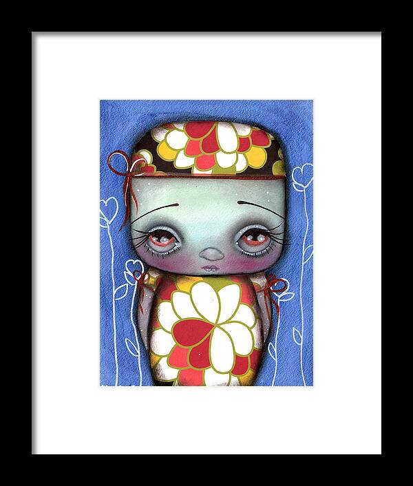 Abril Andrade Elf Framed Print featuring the painting Elf Girl by Abril Andrade