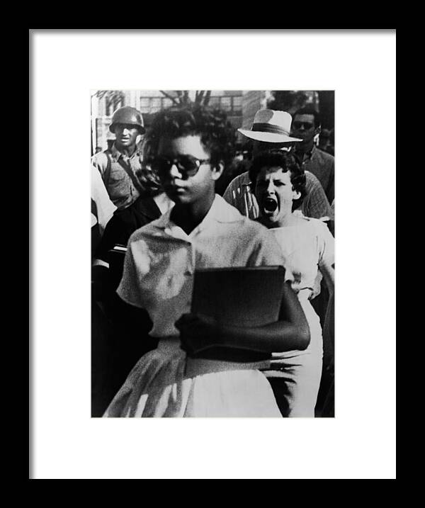 History Framed Print featuring the photograph Elizabeth Eckford, One Of The Nine by Everett