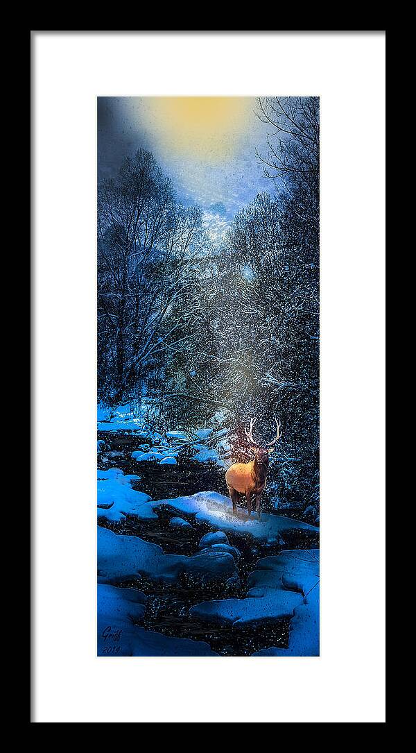 Wildlife Framed Print featuring the digital art Elk Creek by J Griff Griffin