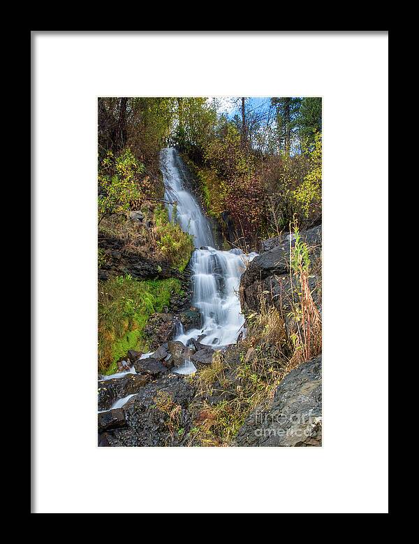 2016 Framed Print featuring the photograph Elk Creek Waterfall Waterscape Art by Kaylyn Franks by Kaylyn Franks