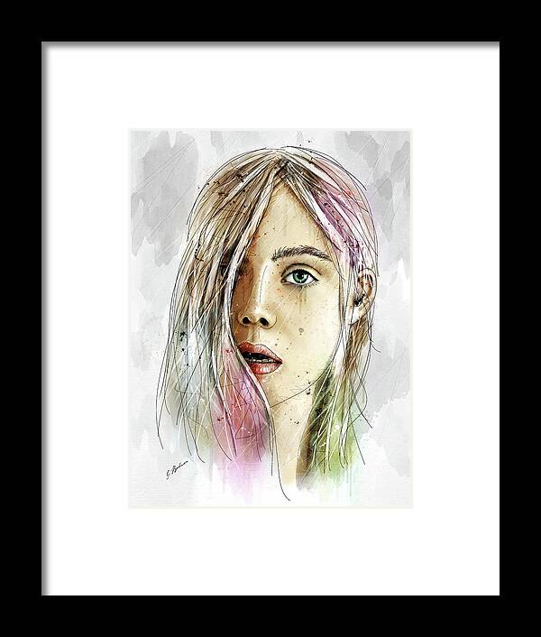 Beautiful Girl Framed Print featuring the digital art Elliannah La Lumire Du Printemps by Gary Bodnar