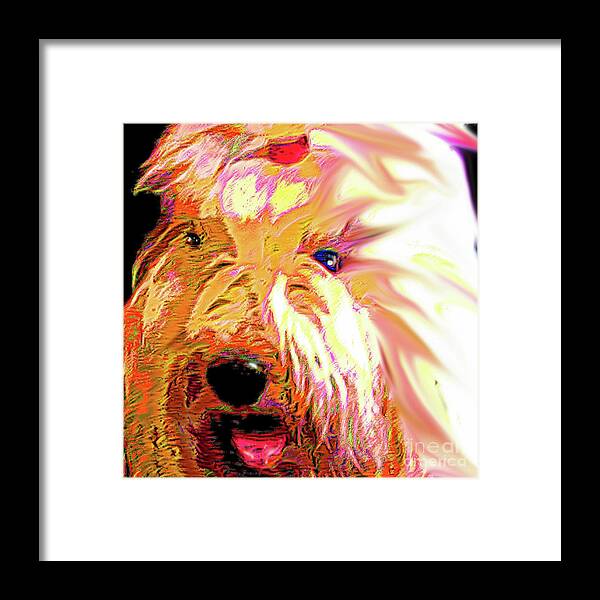 Old English Sheepdog Framed Print featuring the mixed media Ellie by Alene Sirott-Cope