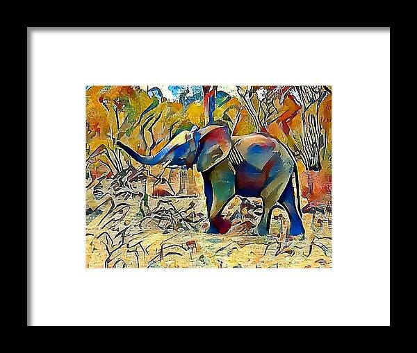 Elephant Framed Print featuring the photograph Ellie by Gini Moore