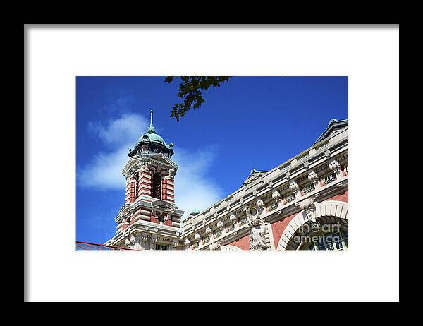 Architecture Framed Print featuring the photograph Ellis Island by Cindy Manero