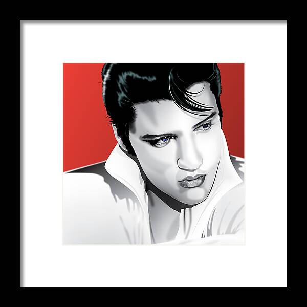 Elvis Framed Print featuring the digital art Elvis by Brian Gibbs