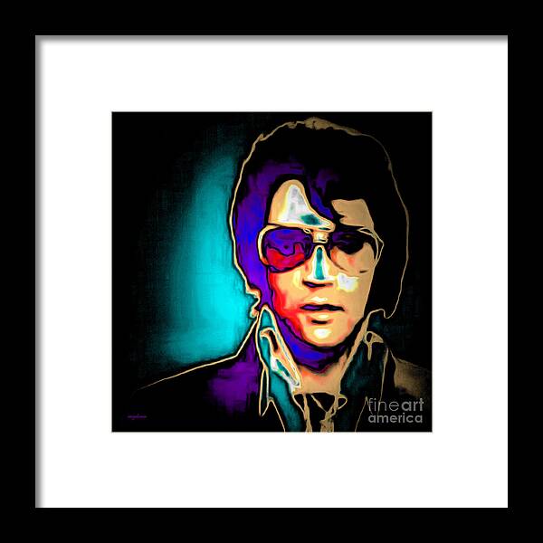 Elvis Presley Framed Print featuring the photograph Elvis Presley 20151218 square by Wingsdomain Art and Photography
