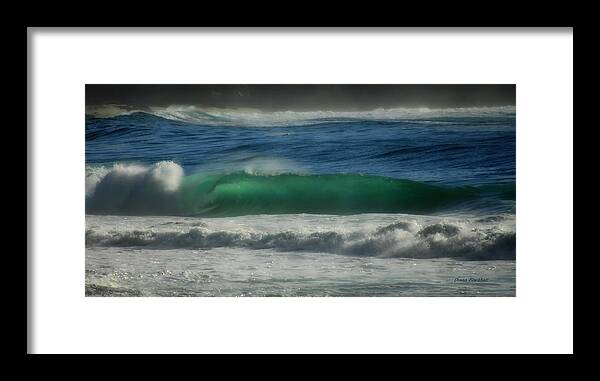 Sea Framed Print featuring the photograph Emerald Sea by Donna Blackhall