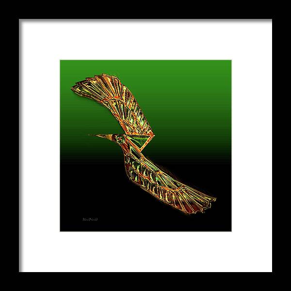 Birds Framed Print featuring the digital art Emerald Wings by Asok Mukhopadhyay