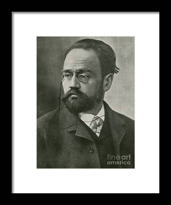 Zola Framed Print featuring the photograph Emile Zola, French Author by Photo Researchers