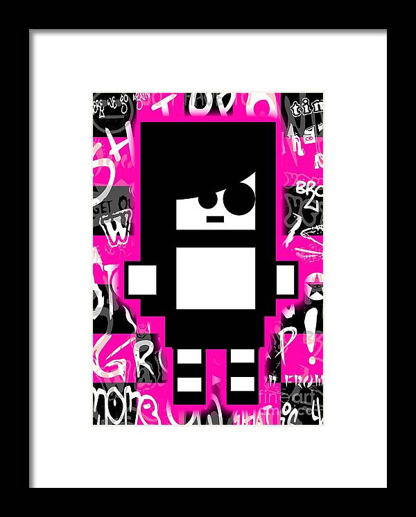 Emo Girl Framed Print featuring the digital art Emo Scene Girl by Roseanne Jones