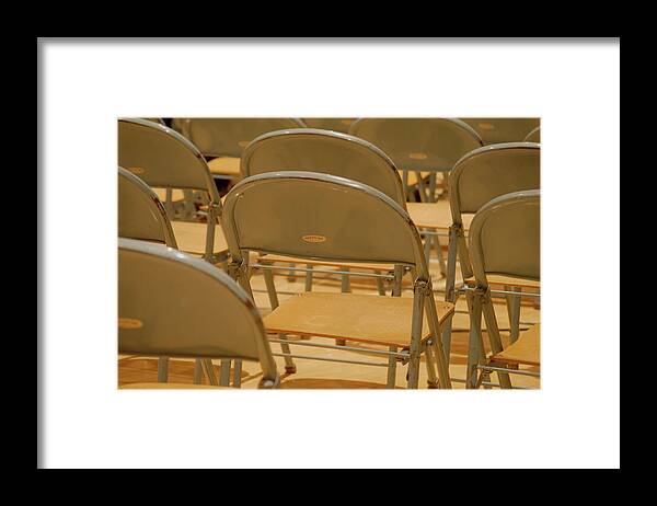 Chairs Framed Print featuring the photograph Empty by Troy Stapek