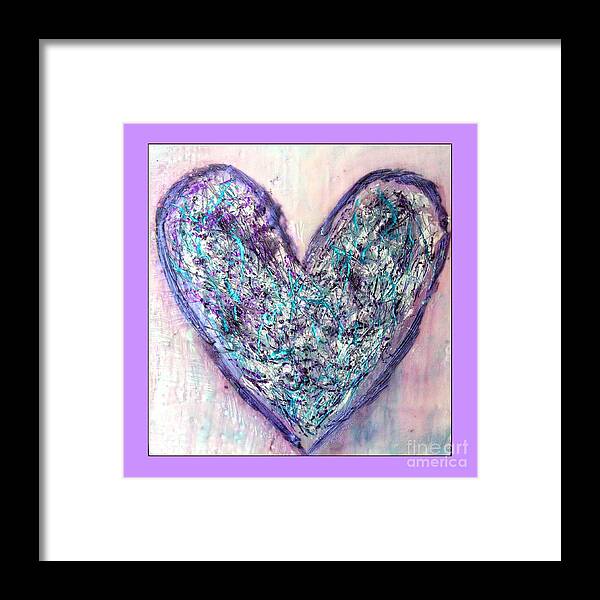  Framed Print featuring the photograph Encaustic Heart by Mars Besso
