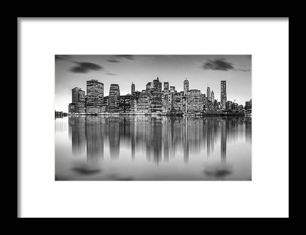 Manhattan Skyline Framed Print featuring the photograph Enchanted City by Az Jackson