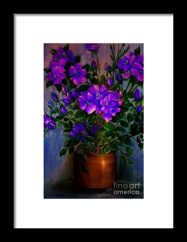 Flower Framed Print featuring the painting Enchanted Evening by Cheryl Rose