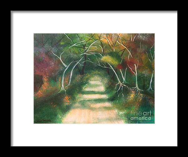 Forest Framed Print featuring the painting Enchanted Forest by Denise Tomasura