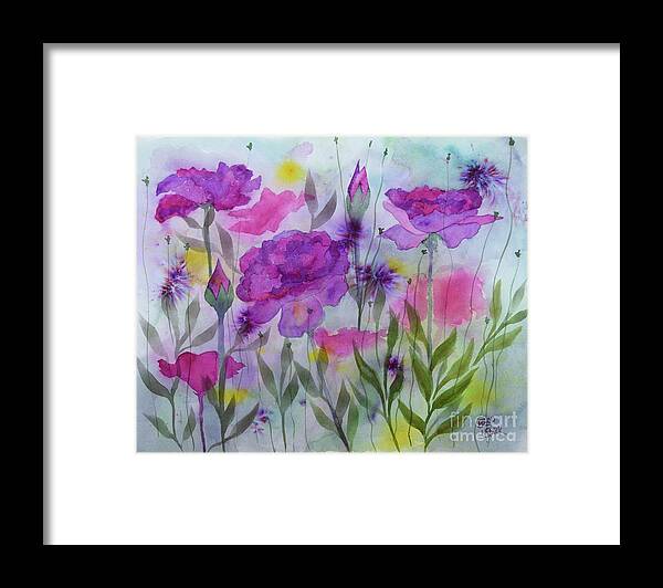  Framed Print featuring the painting Enchanted Garden by Barrie Stark