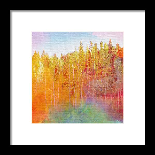 Graphic Design Framed Print featuring the digital art Enchanted Scenery #3 by Klara Acel