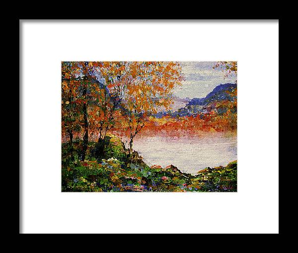Natalie Holland Art Framed Print featuring the painting Enchanting Autumn by Natalie Holland