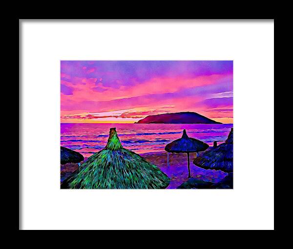Mazatlan Framed Print featuring the photograph End of the beach day in Mazatlan by Tatiana Travelways