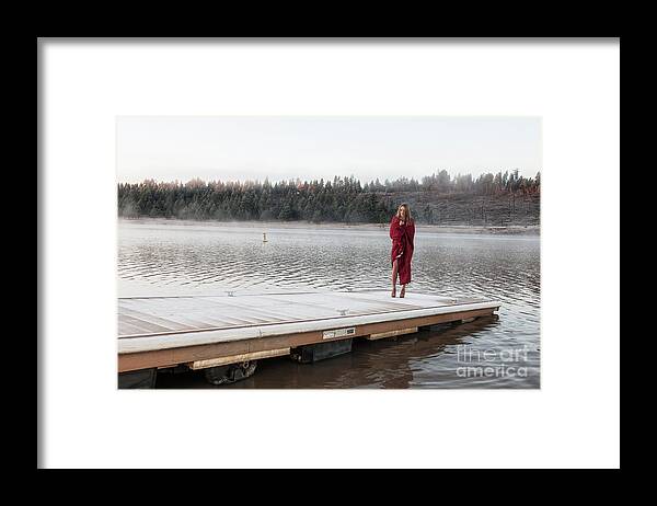 Bikini Framed Print featuring the photograph End of the dock by Scott Sawyer