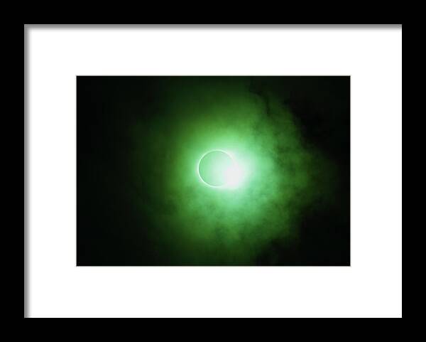 Solar Eclipse Framed Print featuring the photograph End Of Totality by Daniel Reed
