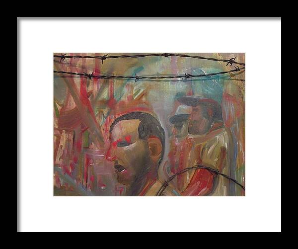 War Framed Print featuring the painting Endless Conflict by Susan Esbensen