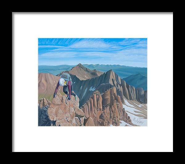 Landscape Framed Print featuring the painting Ends of the Earth by Mark Lopez