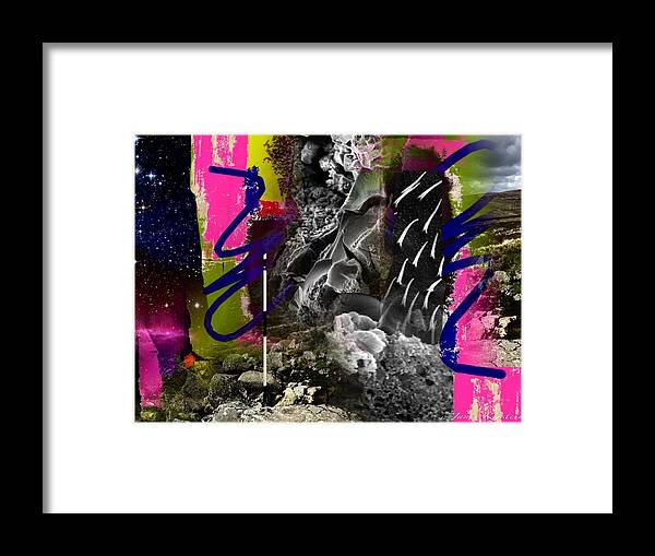 Mixed Media Framed Print featuring the mixed media Energy Fields 1 by Janis Kirstein