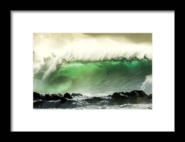Waimea Framed Print featuring the photograph Energy by Micah Roemmling