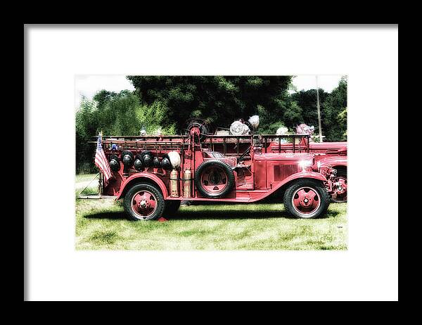 Firetrucks Framed Print featuring the photograph Engines of Fire by Steven Digman
