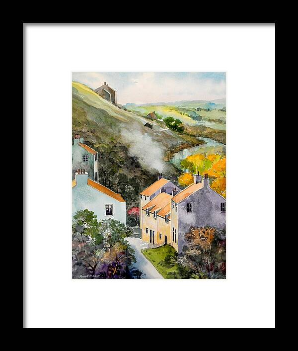 English Landscape Framed Print featuring the painting English Village by Robert W Cook