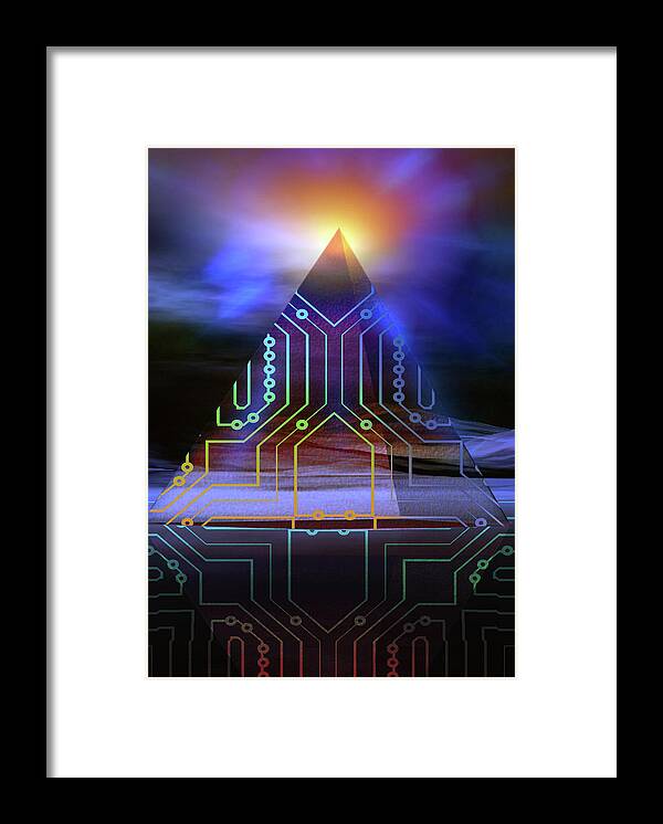 Enigma Framed Print featuring the digital art Enigma Of Ancient Technology by Shadowlea Is