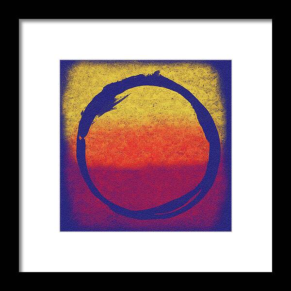 Enso Framed Print featuring the painting Enso 6 by Julie Niemela
