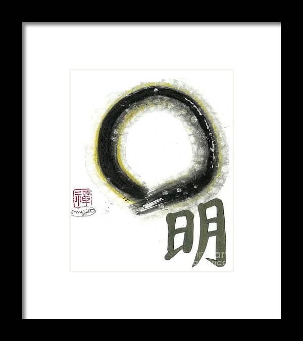 Tao Framed Print featuring the painting Enso Enlightment by Ellen Miffitt
