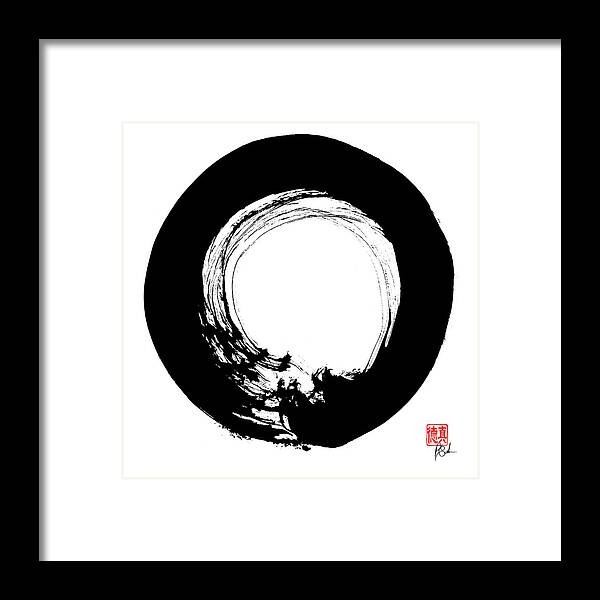 Enso Framed Print featuring the painting Enso / Zen Circle 14 by Peter Cutler