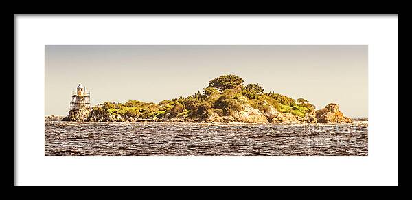 Island Framed Print featuring the photograph Entrance Island Lighthouse, Hells Gates by Jorgo Photography